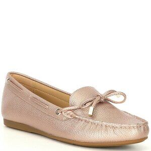 Michael Michael Kors Sutton Moccasin Suede Pale Gold Flat Shoes Size 8